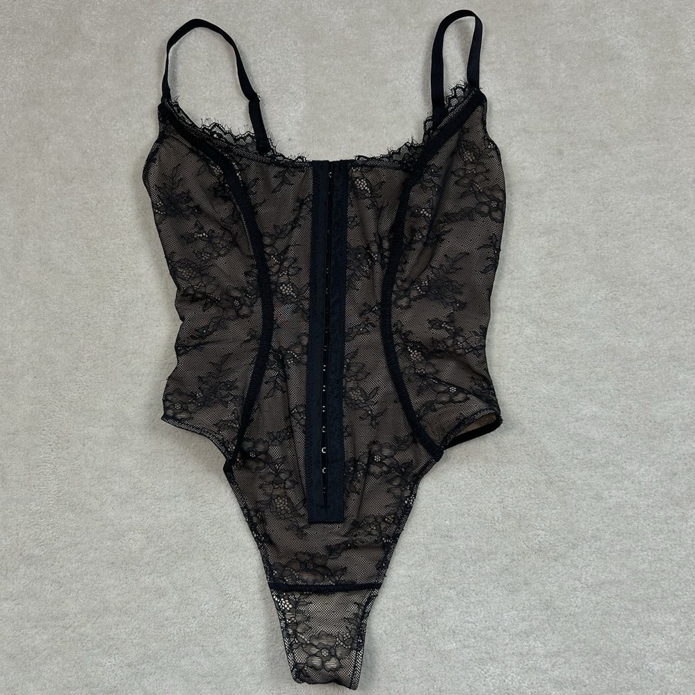 Black Lace Sheer Bodysuit Shapewear